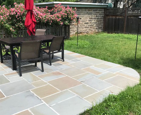 Flagstone Patio with full range color 